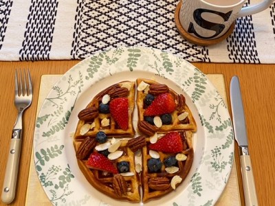 Fruit and Nut&nbsp;Waffles