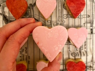 Heart shaped biscuits