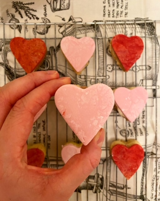 Heart shaped biscuits